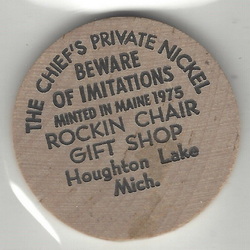 Rockin Chair Gift Shop - Wooden Nickel